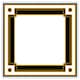 image 1 of Art deco black & gold (Picture Frame) White | S