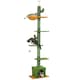 image 1 of PawHut 6-Level Floor to Ceiling Cat Tree, 230-275cm Height, Green