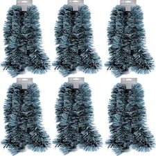 6 x 2 Metres Pack Light Blue Chunky Christmas Tinsel