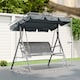 image 3 of Outsunny 3 Seater Swing Chair, Garden Swing Bench with Adjustable Tilting Canopy, Breathable Mesh Seat and Heavy Duty Metal Frame for Patio, Garden | Grey