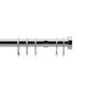 image 1 of 25-28mm Stud End Chrome Metal Curtain Pole Set 200 - 380cm