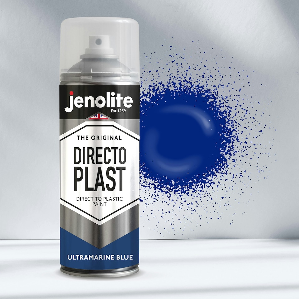 image 1 of Jenolite Directoplast Multi-Surface Paint - Ultramarine Blue Gloss - 400ml Spray Can - 3-Pack