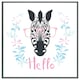 image 3 of Hello zebra (Picture Frame) Black | S