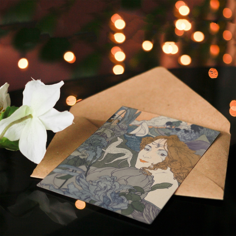 image 1 of Georges de Feure Art Card Homecoming Dream Painting