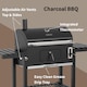image 9 of Woodland Grill Heavy Duty Charcoal BBQ Grill with Foldable Side Shelves, Black - OC01CBQ5032 | Black | 1