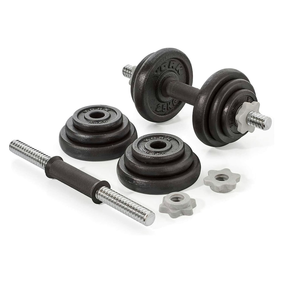 image 1 of York 20kg Cast Iron Dumbbell Weight Set - Black