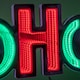image 7 of 40cm Light up Hanging Ho Ho Ho Christmas Infinity Mirror Sign with Red and Green LEDs