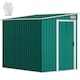 image 1 of Outsunny 7 x 5FT Garden Shed w/ Foundation Lean to Metal Tool Shed Green 