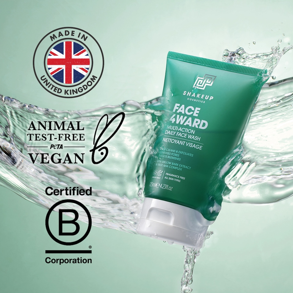 image 1 of Shakeup Cosmetics FACE 4WARD Multi-Action Daily Face Wash - 125ml