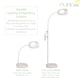 image 2 of PURElite Magnifying LED Lamp - Floor, Table & Clip-on Light with Chart Holder & Accessories Tray, Flexible for Crafts & Reading | White