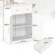 image 2 of COSTWAY Floor Storage Cabinet Buffet Sideboard with Drawer-White
