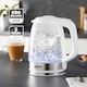 image 2 of GEEPAS Illuminating Electric Glass Kettle 1.7L