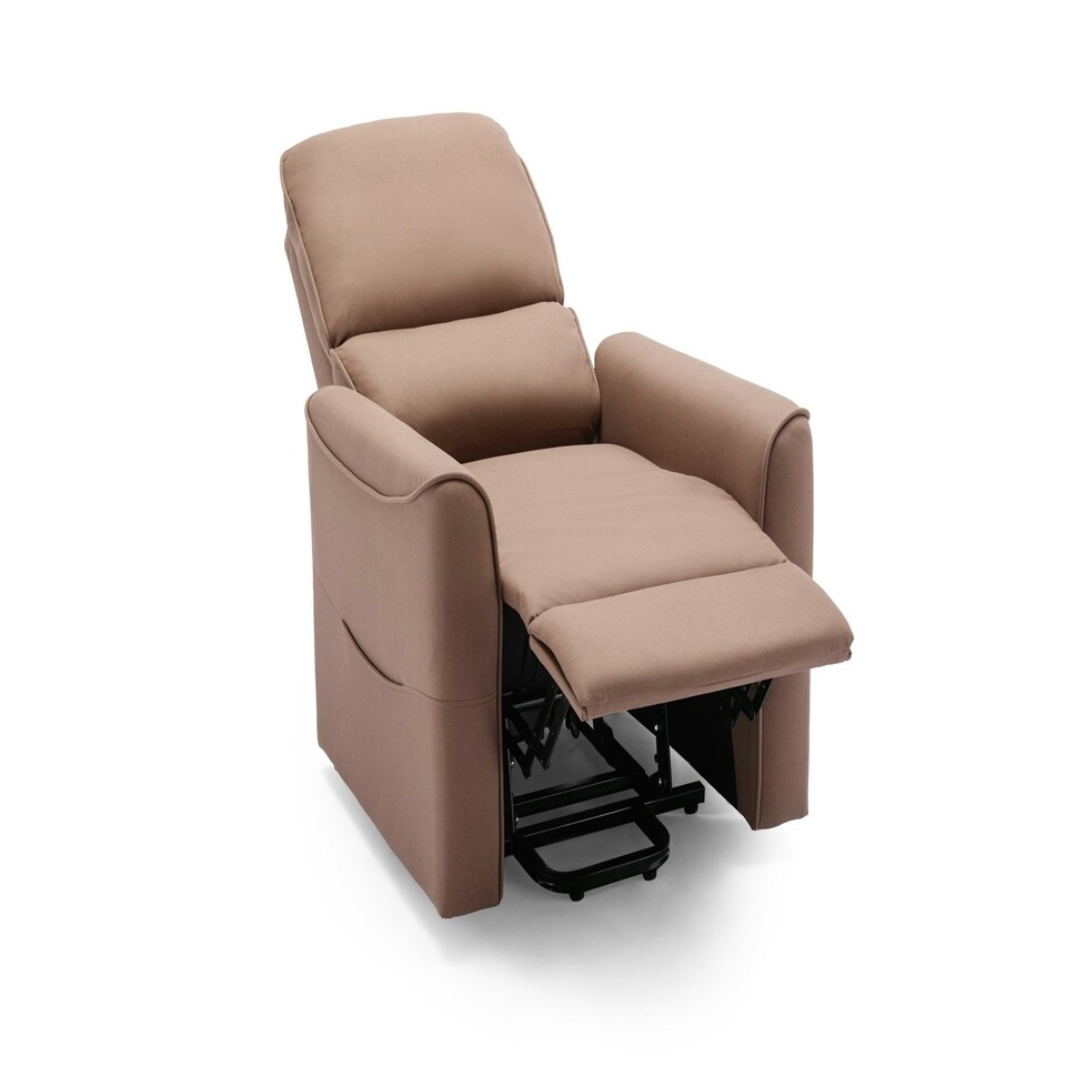 image 1 of Clifton Electric Fabric Single Motor Rise Recliner Lift Mobility Chair (Beige)