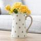 image 2 of Ceramic All Over Bee Print Jug Vase - 18cm