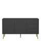 image 2 of Cumbria Sideboard 2 Doors + 3 Drawers Dark Grey