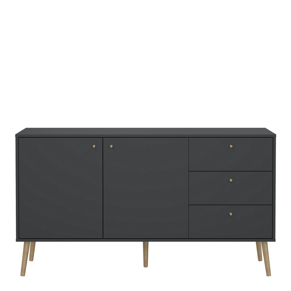 image 1 of Cumbria Sideboard 2 Doors + 3 Drawers Dark Grey