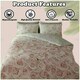 image 4 of VELVETIO Bellerose Floral Printed Duvet Cover Set Rebersible Polycotton Beddings Pink | King