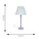 image 5 of ValueLights Bobbles Powder Blue Table Lamp Green Arrow Pleat Shade & Bulb | Green