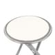image 5 of Oypla White Padded Folding Breakfast Kitchen Bar Stool Seat