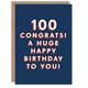 image 1 of Congrats Happy Huge 100 Year Old Milestone 100th For Him Birthday Card