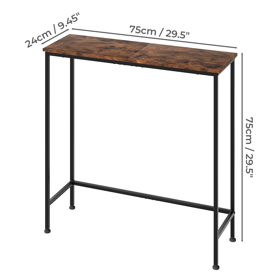 image 1 of Narrow Console Table Slim Entryway Hallway Sofa Table Display Shelf Industrial
