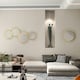 image 8 of HOMCOM Metal Wall Art 65cm Round Mirror for Living Room Dining Room Gold Tone