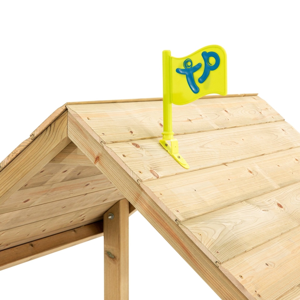 image 1 of TP Skywood Wooden Tower Climbing Frame with Ripple Slide - FSC® certified