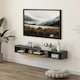 image 6 of HOMCOM 140 cm Floating TV Unit with Storage Entertainment Media Console Grey 
