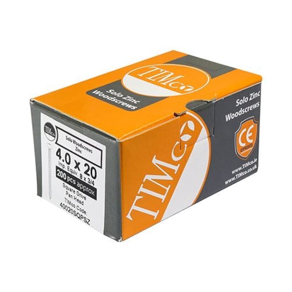 image 1 of Timco - Solo Chipboard & Woodscrews - SQ - Pan - Zinc (Size 5.0 x 40 - 200 Pieces)