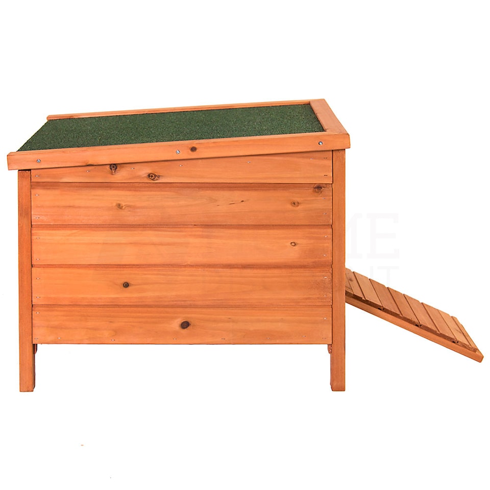 image 1 of Pet Vida Wooden Pet Hutch House Lockable Door Ramp Suitable for Indoor Outdoor Use - Pine