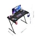 image 2 of House of Home Gaming Desk Carbon Fibre Finish Black 120cm Cup Holder, Headphone Hook | Black