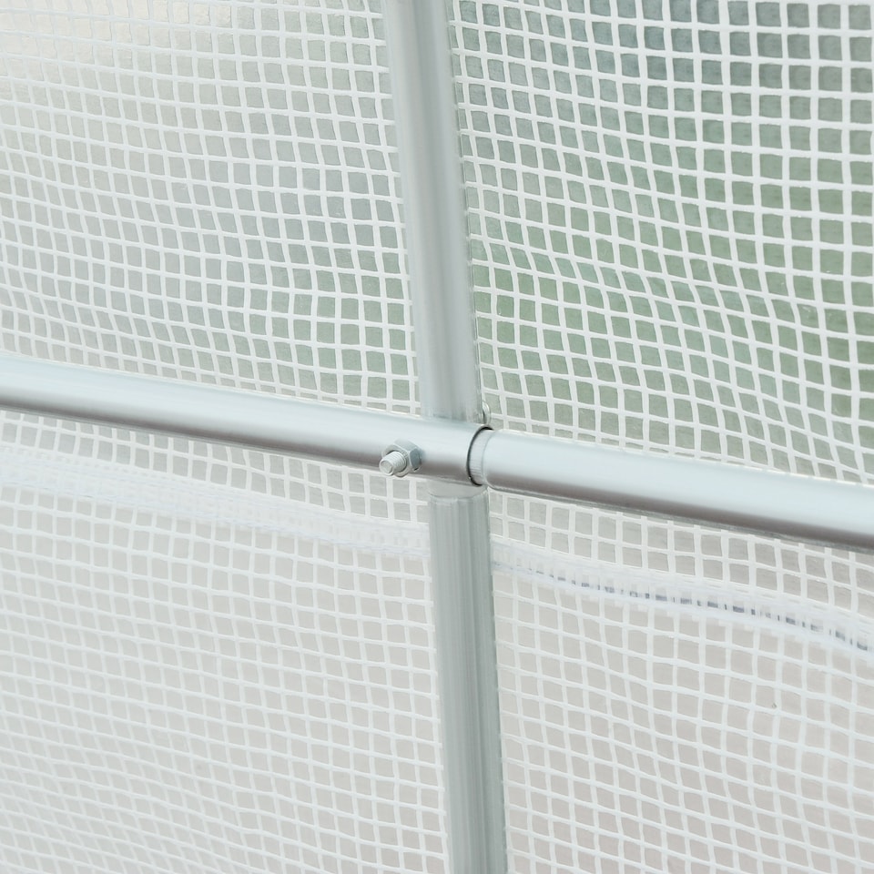 image 1 of Outsunny 4.5 x 2M Walk-in Polytunnel Greenhouse for Garden, Galvanised Steel