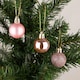 image 7 of 30mm/12Pcs Christmas Baubles Shatterproof Pale Pink,Tree Decorations