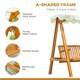 image 4 of Outsunny 2 Seater Wooden Garden Swing Chair Seat Hammock Bench Furniture Lounger