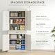 image 4 of HOMCOM 180cm Kitchen Pantry Storage Cabinet Server Food Organizer, White