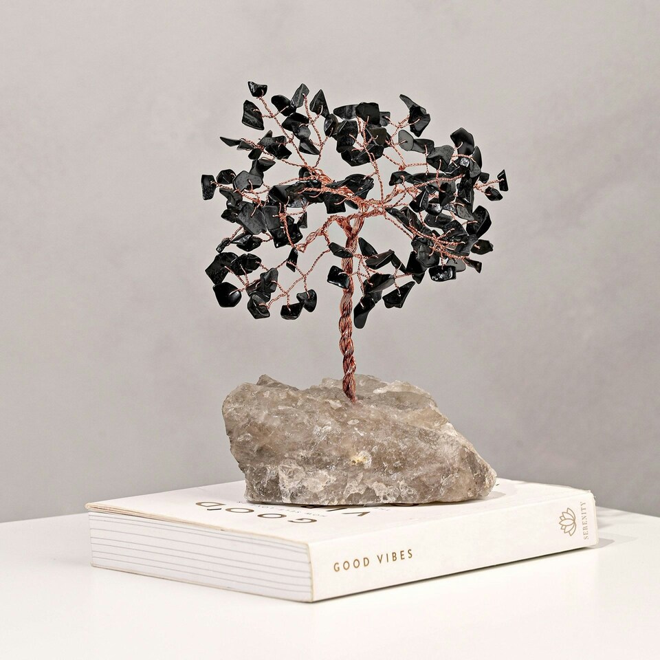 image 1 of Gemstone Tree - Black Tourmaline Black
