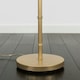 image 1 of ValueLights Monkey Painted Gold Floor Lamp with White Tapered Shade and LED Bulb