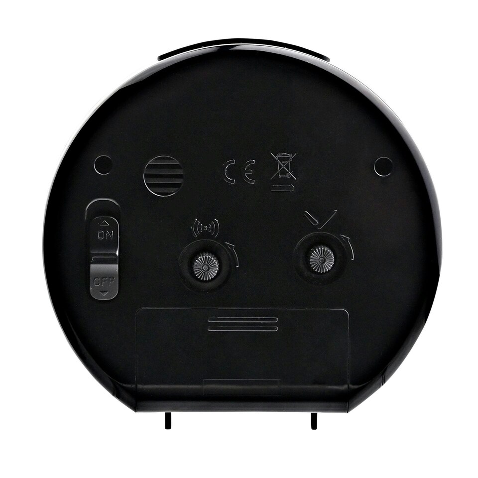 image 1 of Hometime  Alarm Clock Round with Illuminated Button - Black Case Black