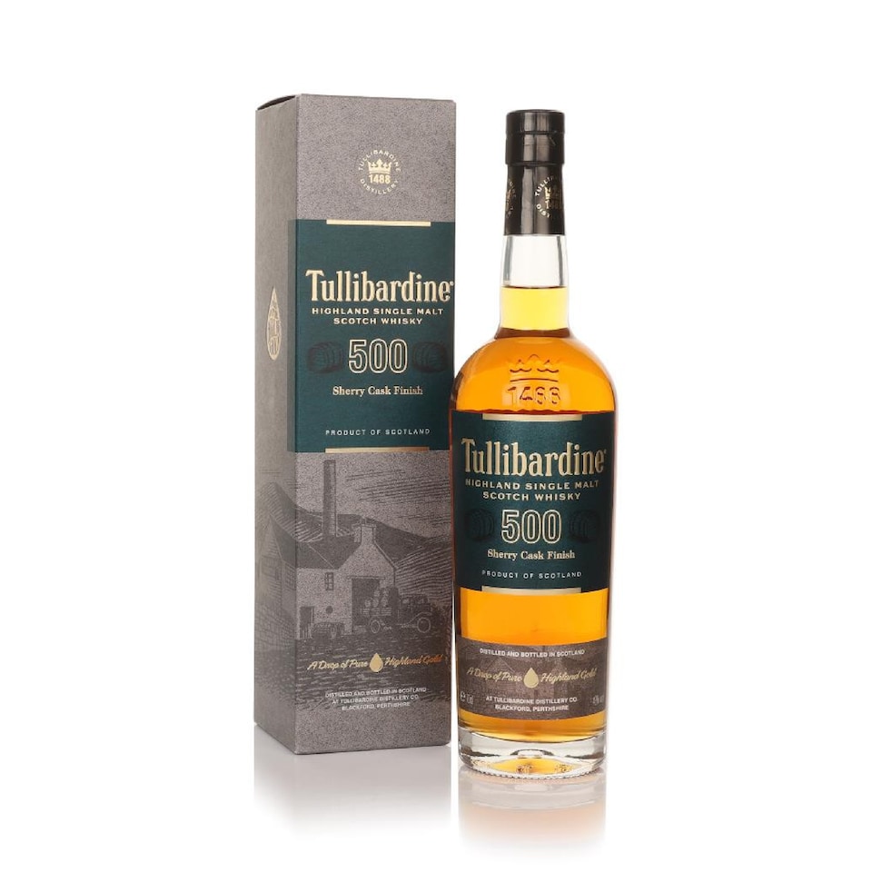 image 1 of Tullibardine - 500 Sherry Cask Finish Highland Single Malt Scotch Whisky | Multi | Brown | vanilla and toffee, abound with dates and spice | 1