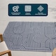 image 2 of Outdoor Plastic Rug Wool-Look Anti-Slip Durable Garden Patio Conservatory Carpet Mat - Grey Arch | Grey | Grey