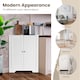 image 7 of COSTWAY Corner Bathroom Storage Cabinet Display Unit