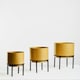 image 3 of Avento Set Of Three Gold Finish Planters Gold