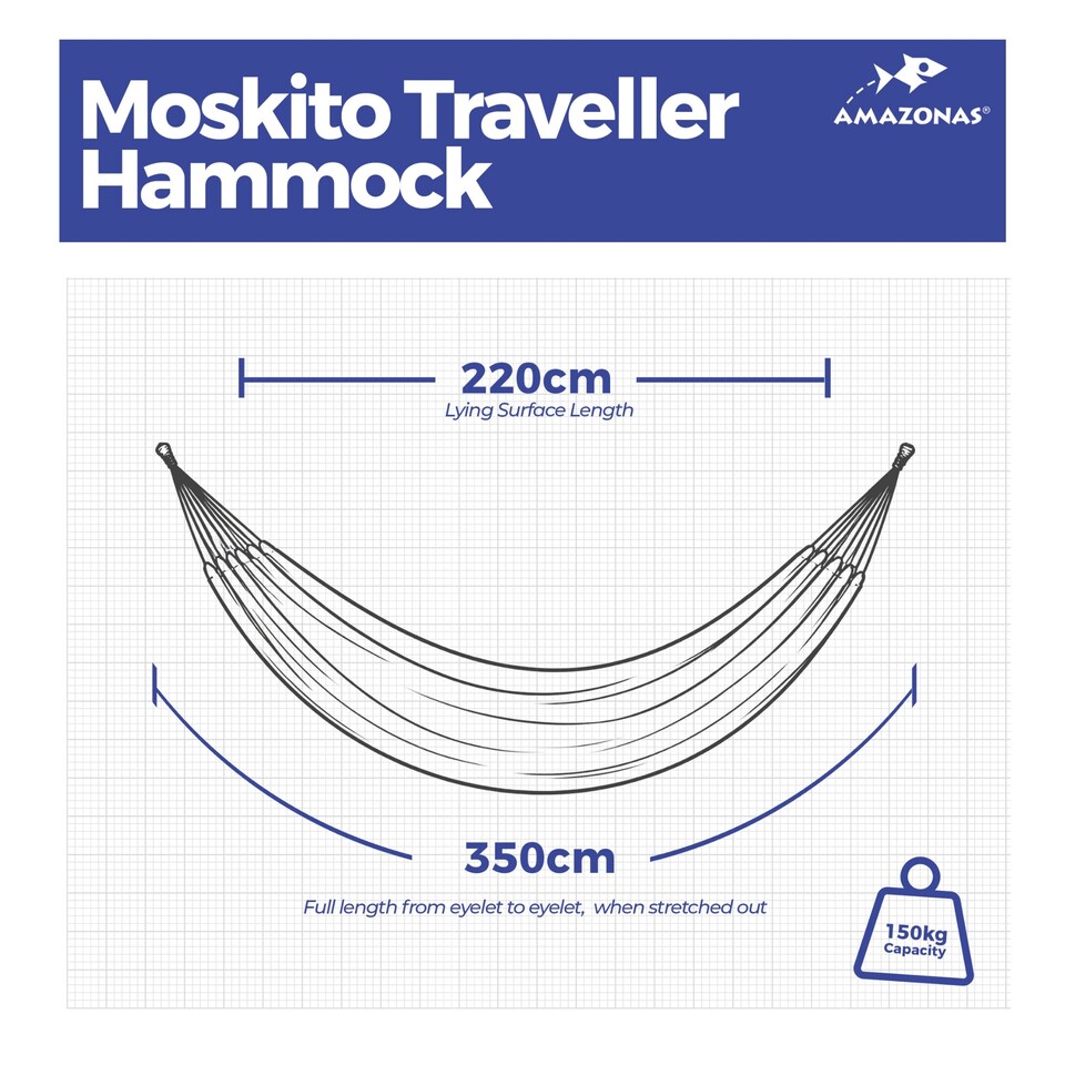 image 1 of Amazonas Ultralight Camping Hammock with Mosquito Net – Moskito Traveller