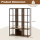 image 2 of COSTWAY 12-Cube Bookcase Freestanding Bookshelf Brown Brown