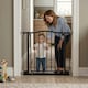 image 7 of Safetots Curved Top Safety Gate, 71cm - 80cm, Matt Black, Pressure Fit Stair Gate