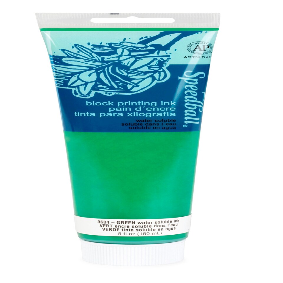 image 1 of Speedball Water-Soluble Block Ink, Green, 5oz