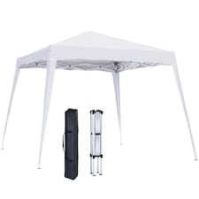 Outsunny Garden Pop up Gazebo Tent Party Water-resistant 2.5 x 2.5M White