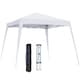 image 2 of Outsunny 3 M x 3 M Base 2.5 M x 2.5 M Top Pop Up Gazebo, 2 Person Setup Instant with Carry Bag, Height Adjustable Slant Leg Party Tent Instant Event Shelter for Garden, Patio | White