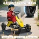 image 4 of AIYAPLAY Pedal Go-Kart for Kids with Silent EVA Wheels, Metal Frame, Yellow