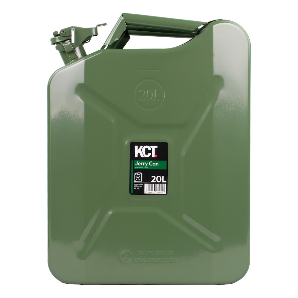 image 1 of KCT 20L Jerry Can with Pouring Spout Durable Metal Fuel Tank Petrol Diesel Gas Oil Gasoline Storage Container for Vehicle Car Motorbike